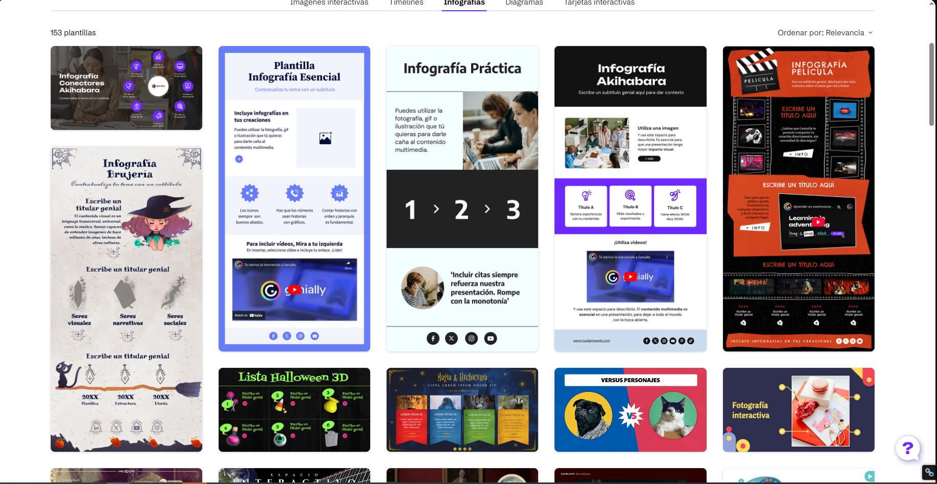 Plantillas de infografía de Genially