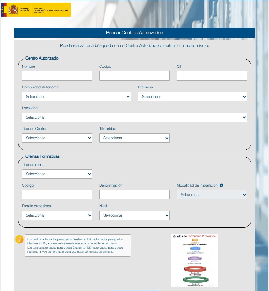Buscador oficial FP
